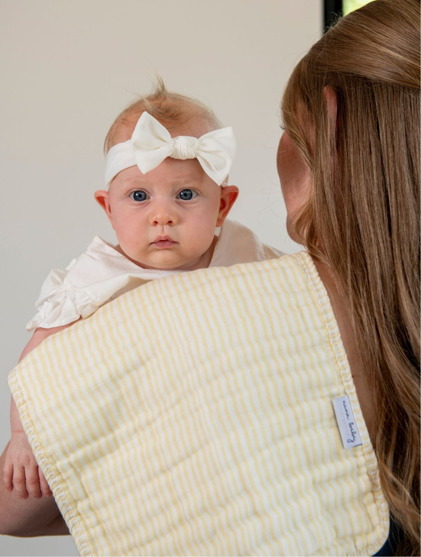 ORGANIC MUSLIN BURP CLOTHS, 3 PACK (BUTTER YELLOW + CREAM)