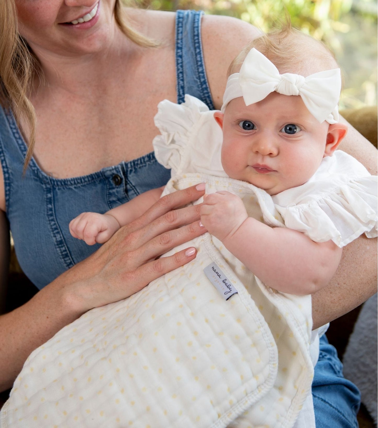 ORGANIC MUSLIN BURP CLOTHS, 3 PACK (BUTTER YELLOW + CREAM)